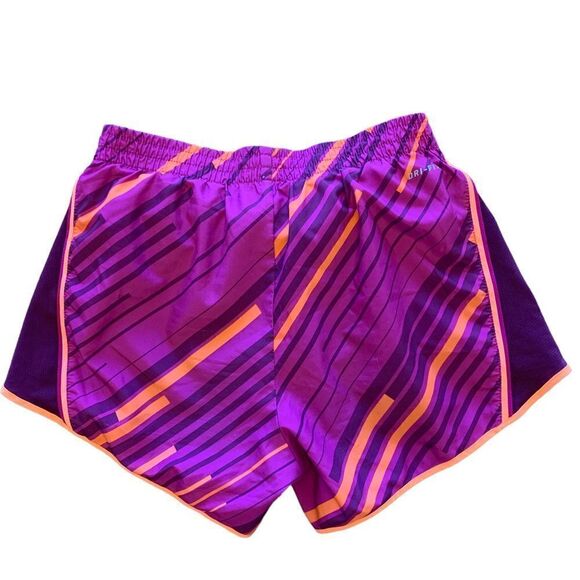 Nike DriFit Running Shorts Burgundy Neon Orange Abstract Print S - Picture 4 of 9